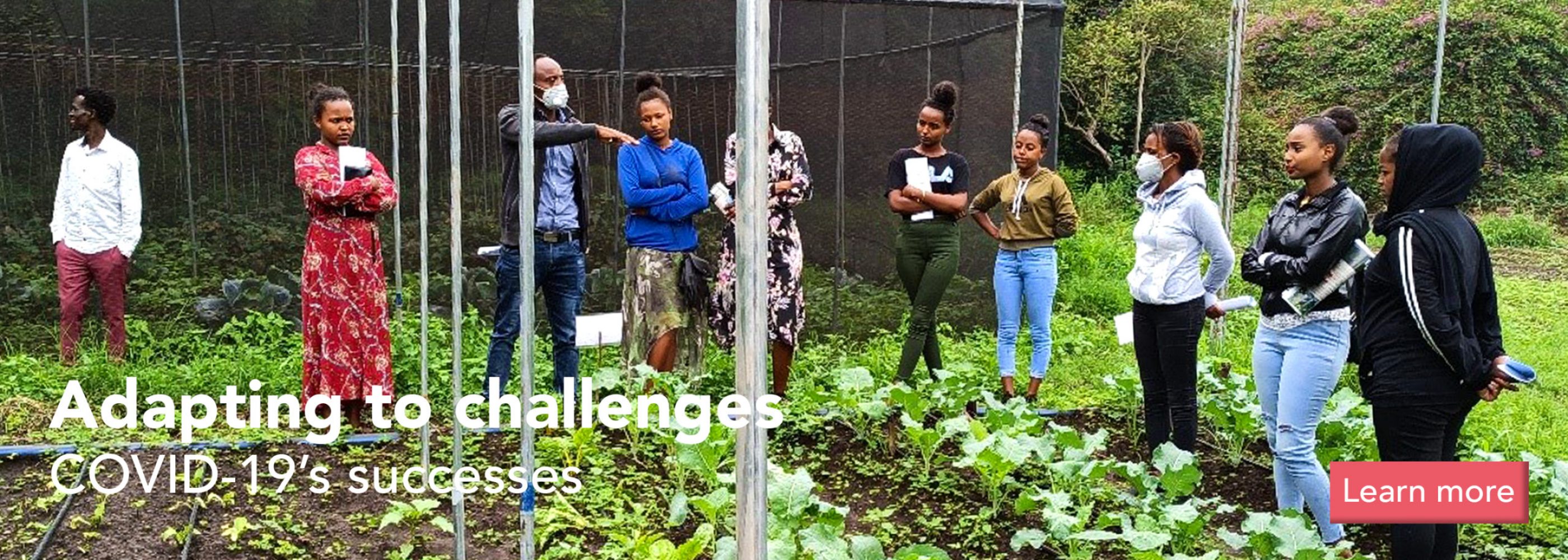 Students and teacher in the garden learning organic-farming
